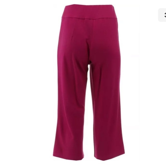 Bob Mackie Knit Twill Gaucho Pants Raspberry XL NEW - Picture 3 of 5